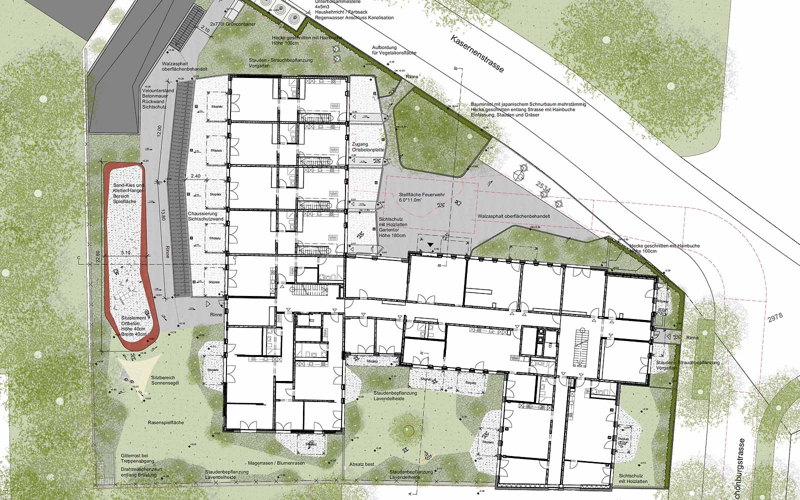 AVES Kasernenstrasse Umgebungsgestaltung